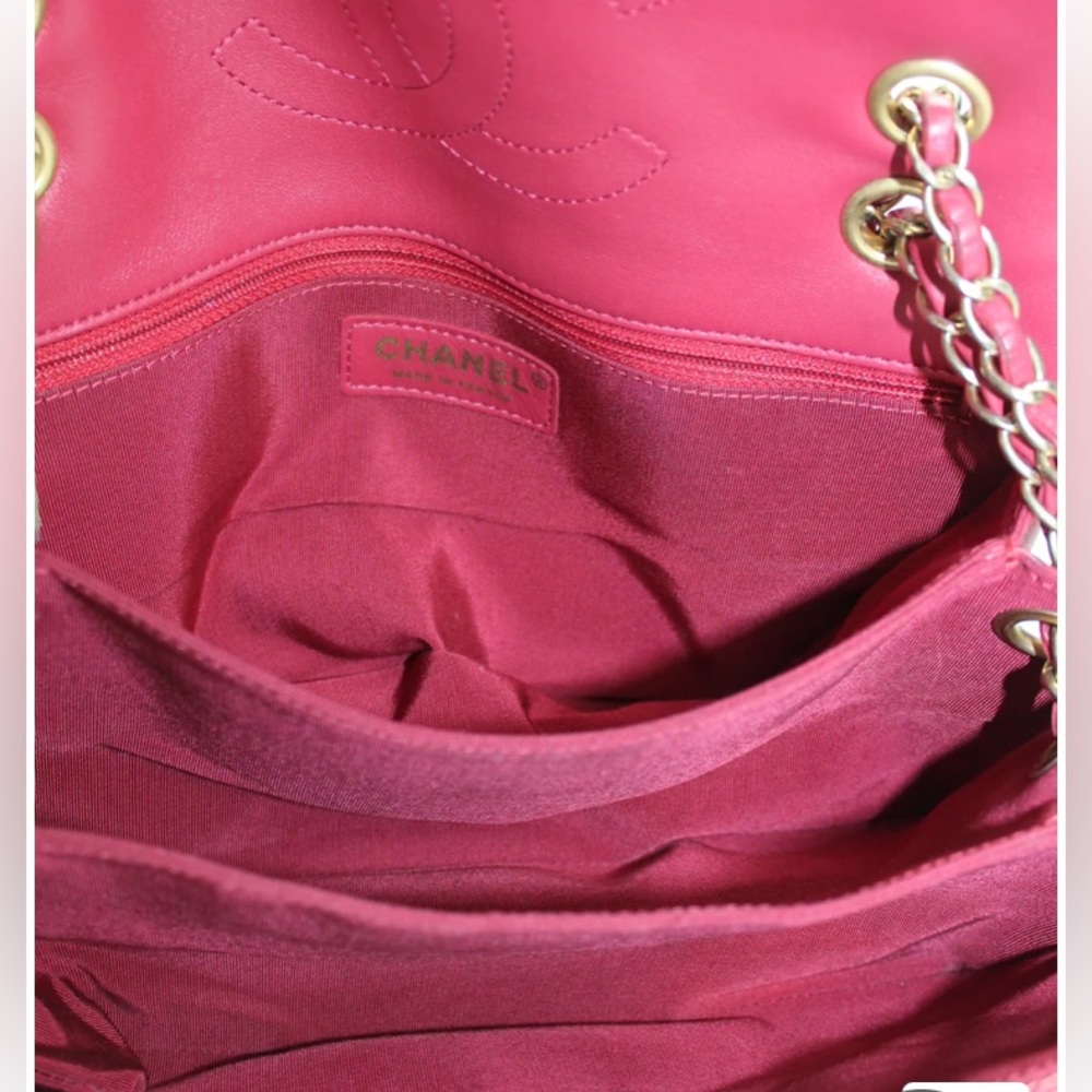 CHANEL Patent Goatskin Quilted Small 3 Pocket Accordion Flap - Picture 9 of 12